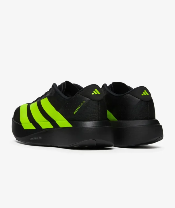 Adidas Men's Adizero Evo SL Black with Green Stripes - Image 3