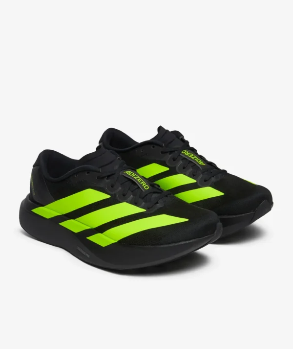 Adidas Men's Adizero Evo SL Black with Green Stripes - Image 5