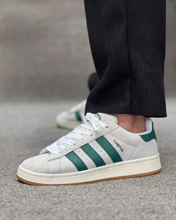 Adidas Campus 00s Crystal White Dark Green - Image 6