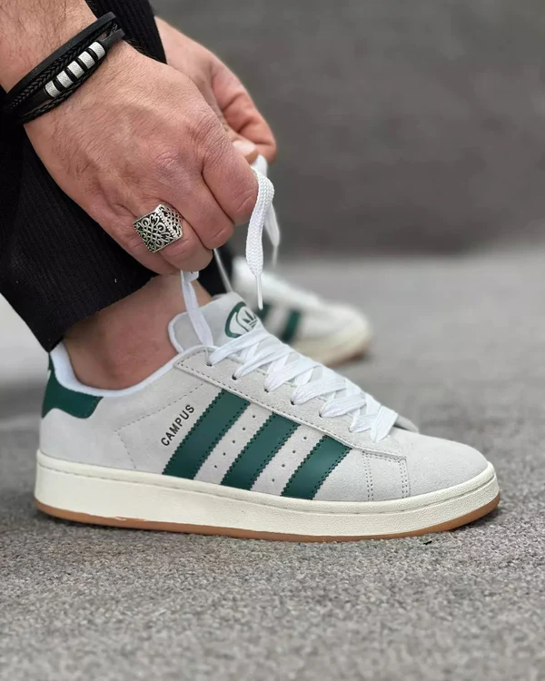 Adidas Campus 00s Crystal White Dark Green - Image 4