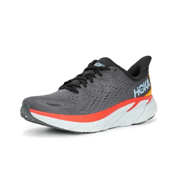 Hoka One Clifton 8 Anthracite Castlerock Red - Image 2