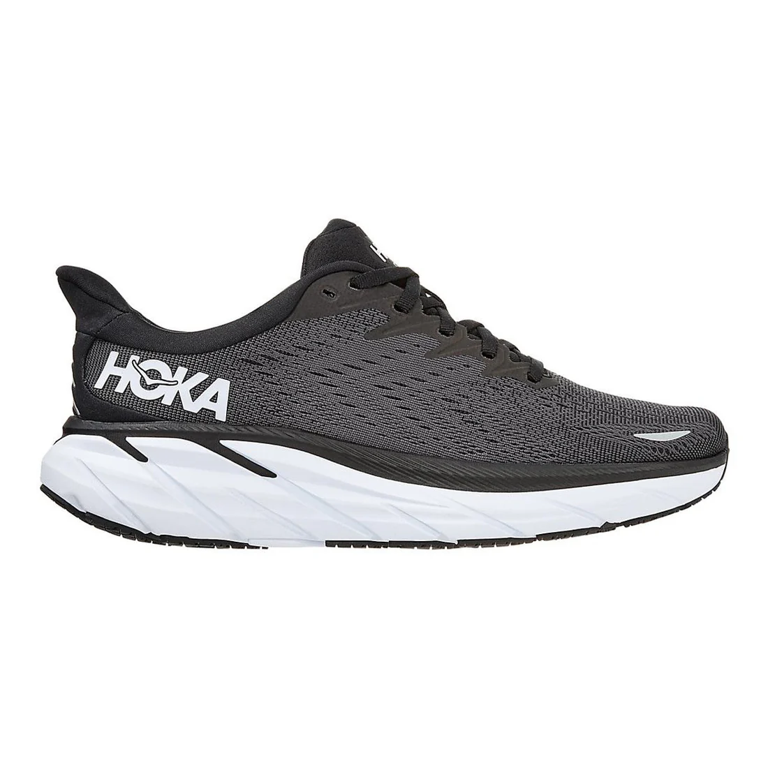 Hoka One Clifton 8 Black White - Image 7