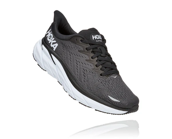 Hoka One Clifton 8 Black White - Image 6