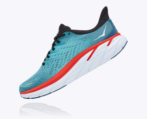 Hoka One Clifton 8 Real Teal Aquarelle - Image 3