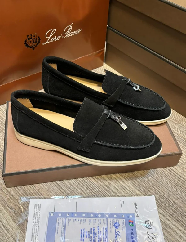 Loro Piana Black Women's Loafers