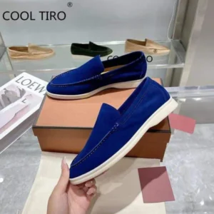 Loro Piana Blue Men's Loafers
