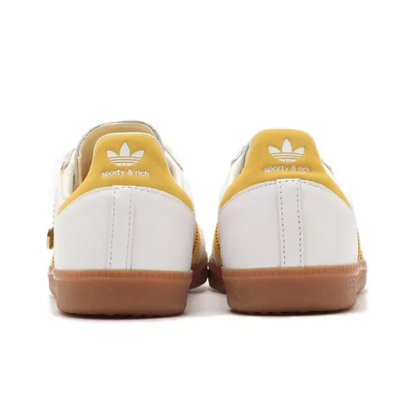 Sporty & Rich x Adidas Samba OG White Bold Gold - Image 3