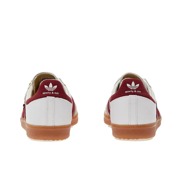 Sporty & Rich x Adidas Samba OG White Core Burgundy - Image 3